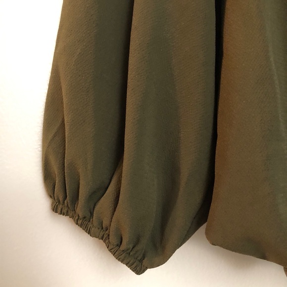 Off Shoulder Top | Olive Green Color | Size Medium - Picture 5 of 8